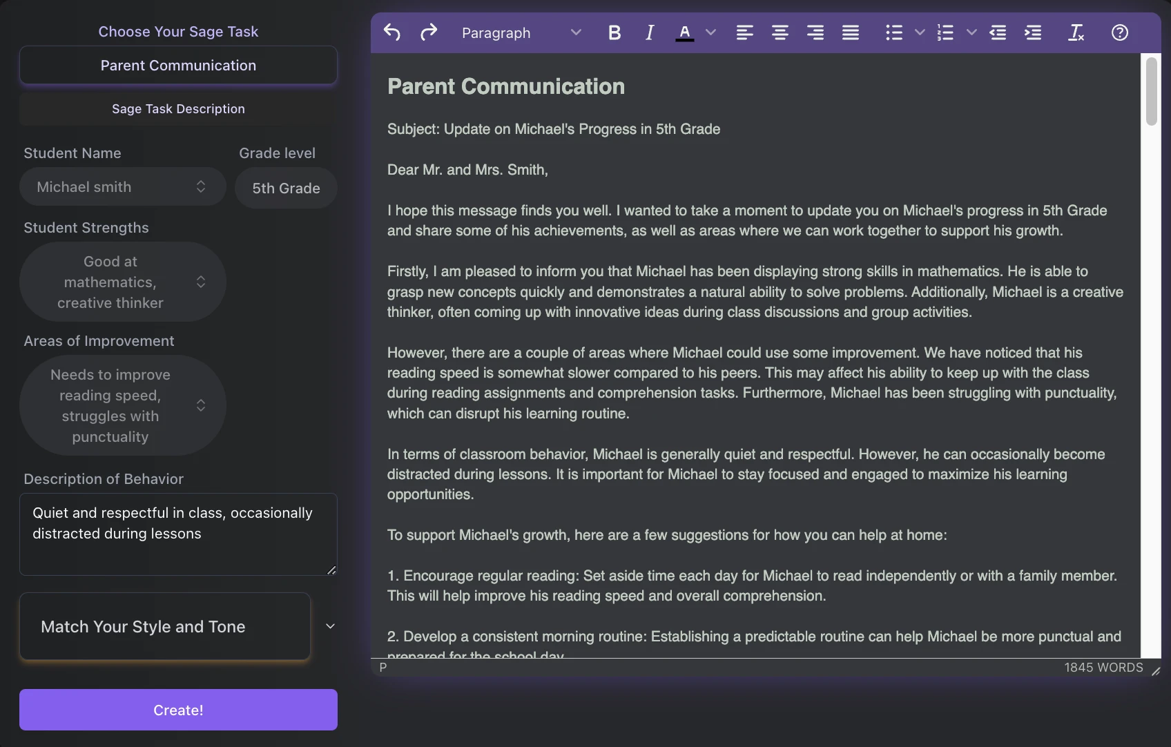App Image - Parent communication
